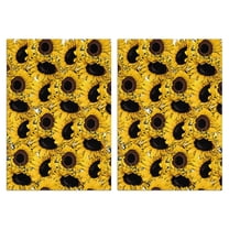 2 Pcs Funny Kitchen Towels,Yellow Sunflower Pattern Microfiber Dish Towels,Kitchen Tea Towels,Kitchen Towel Set (18" X 26")