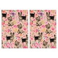 thumbnail image 1 of 2 Pcs Funny Kitchen Towels,Yorkie Dog and Flower Florals Microfiber Dish Towels,Kitchen Tea Towels,Kitchen Towel Set (18" X 26"), 1 of 3