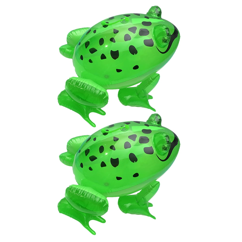 2 Pcs Funny Toys Staging Decor Luminous Inflatable Frog Frogs Prop ...