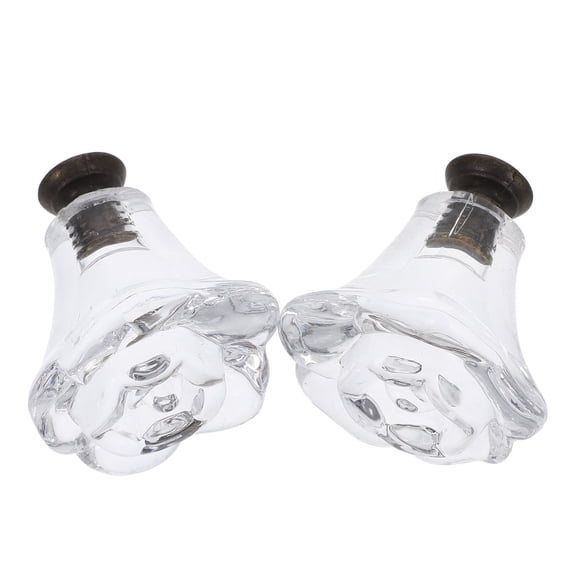 HINTRMENT Drawer Pulls Rose Flower Shape Crystal Knobs for Drawers Room Rejuvenation 2Set