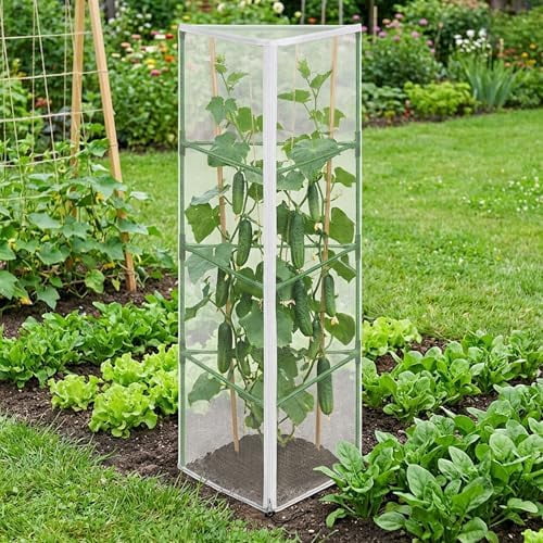 2 Pcs Garden Bird Netting for Triangle Plant Cage, 59