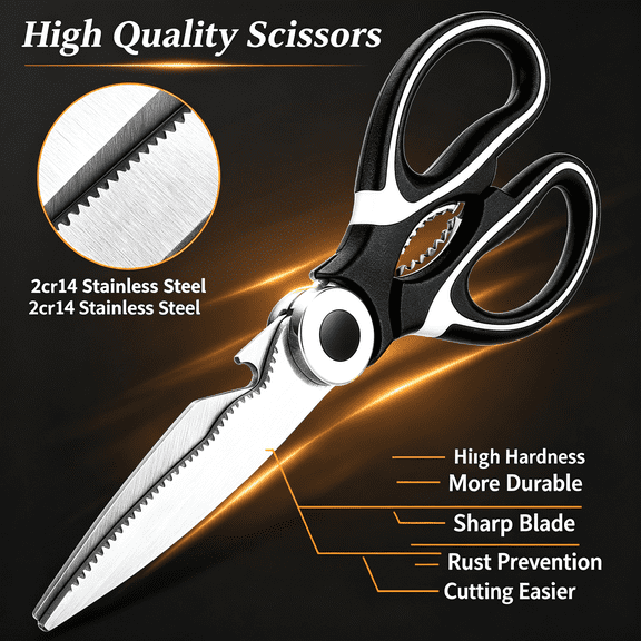 2 Pcs Garden Shears Flower Scissors, Multifunctional Gardening Floral Pruning Shears, Premium Thickened Stainless Steel Floral Scissors for Flower Bar Supplies, Fruits, Plant, Potted Landscapes