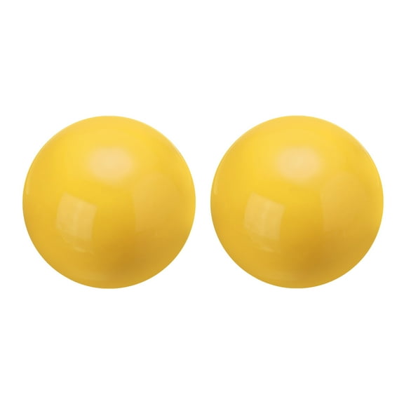 2 Pcs Gazing Ball 3.5 Inch 90mm Reflective Sphere Polished Hollow Ball Bright Yellow