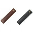 thumbnail image 1 of 2 Pcs Genuine Leather Pen Pouch Holder Case with Snap Button for Rollerball, Black & Brown, 1 of 7