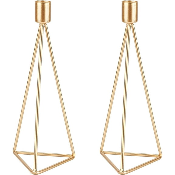 2 Pcs Geometric Candle Holders Candlestick Holder Modern Minimalist Decorative Candle Holder DIY