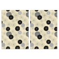 thumbnail image 1 of 2 Pcs Geometric Flower and Dahlia Beige Funny Kitchen Towels, Microfiber Dish Towels, Kitchen Tea Towels Set 18" X 26", 1 of 6
