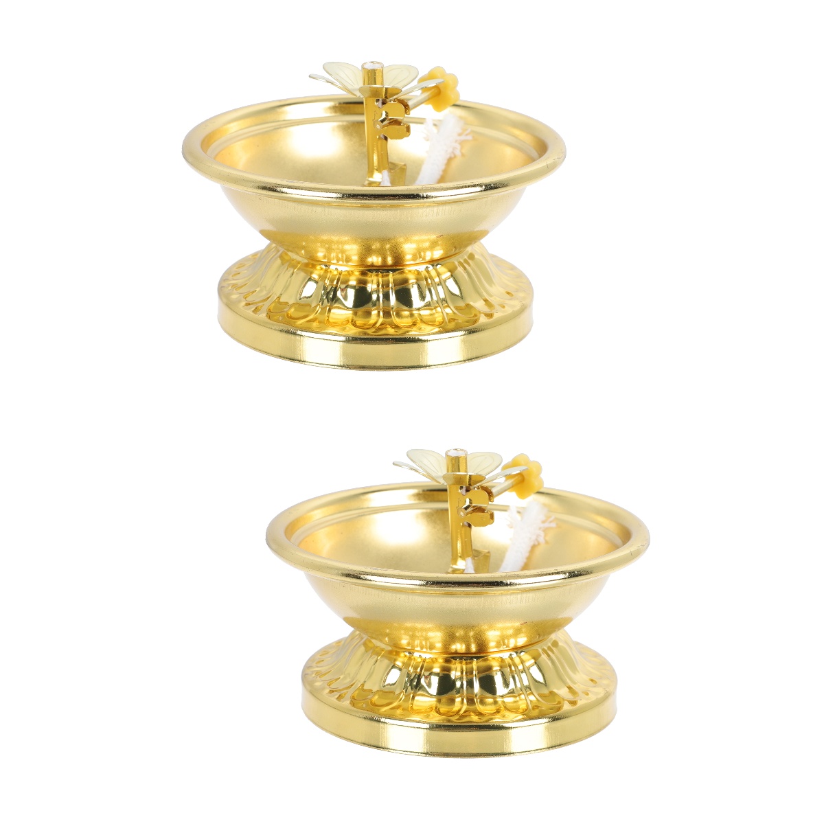 2 Pcs Ghee Lamp Holder Candlesticks Butter Lamp Holder Candle Holder