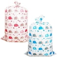 thumbnail image 1 of 2 Pcs Gift for Christmas Bag Big Gift Bags Elephant Plastic Large Capacity Present Bag Waterproof Gift Packaging with Ties Party Family Together, 1 of 9