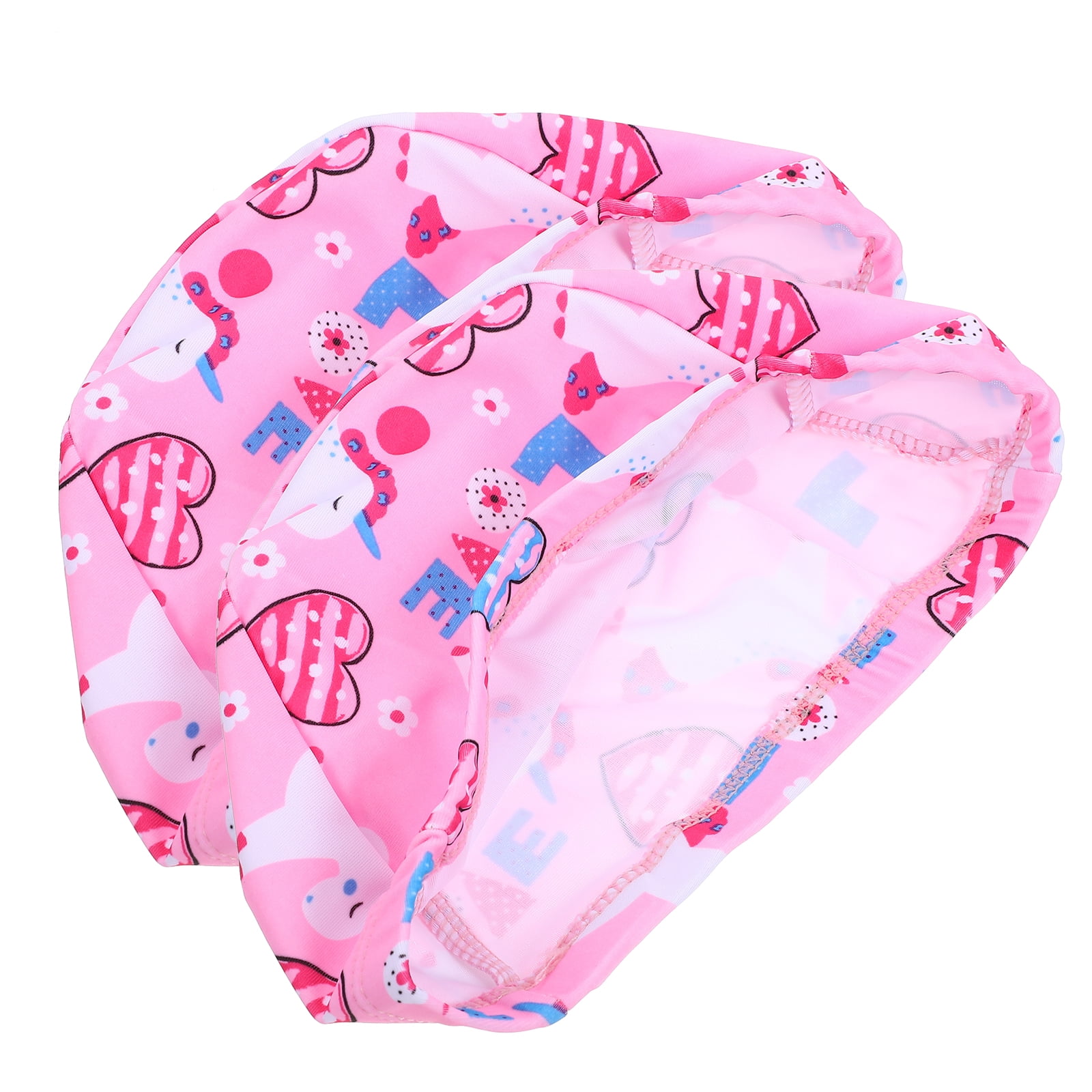 2 Pcs Girls Shower Cap Swimming Soft Kids Baby Bath Visor Caps for Women Animal Hats Adults