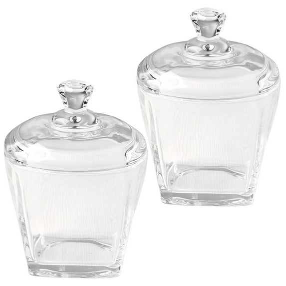 NIAIZEK 2-Pack Clear Glass Jars Airtight Food Storage Containers for Snacks, Kitchen, Pantry, and Home Organization