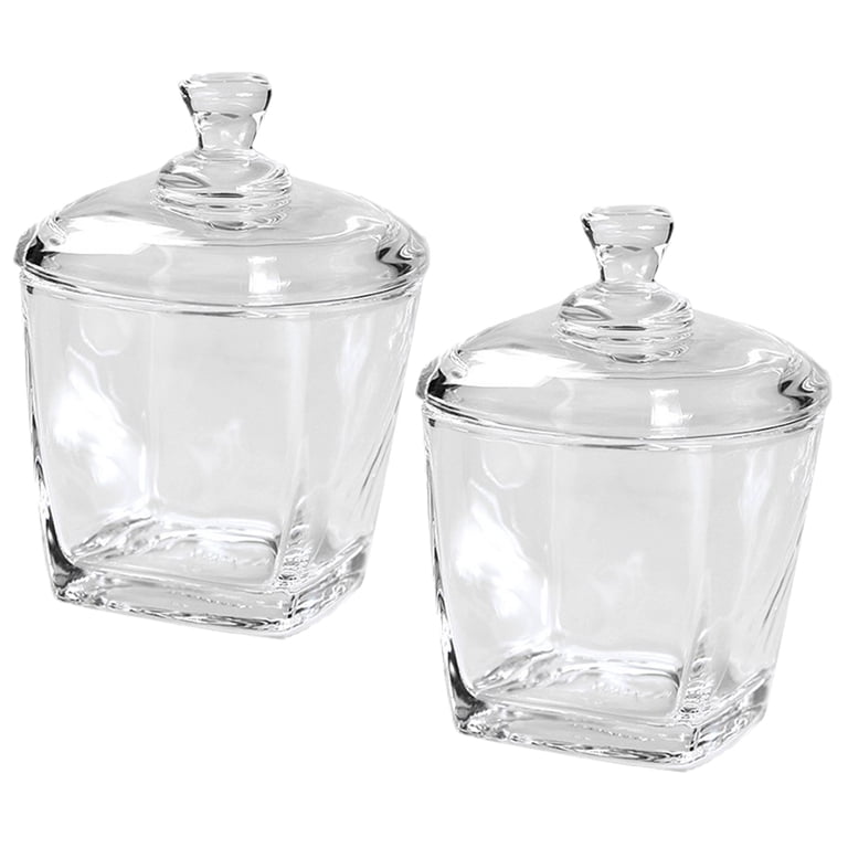 Urban Living Glass Candy Jar With Gingham Screw Lid - 1400ml Sweet Bonbon Container 9 thumbnail image