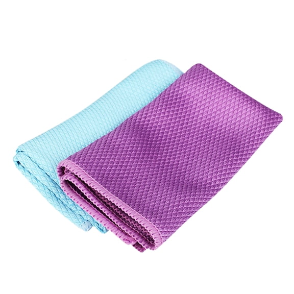ULTNICE 2Pcs Double Sided Aquarium Glass Cloth Durable Microfiber Towel Assorted Color