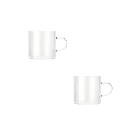2 Pcs Glass Coffee Mugs,Borosilicate Transparent Glass Water Cup With Handles,4 Oz Small Transparent Borosilicate Mugs,Mugs For Cappuccino,Latte,Tea Cups,Hot Beverage,Glass Coffee Mugs,2 PCS