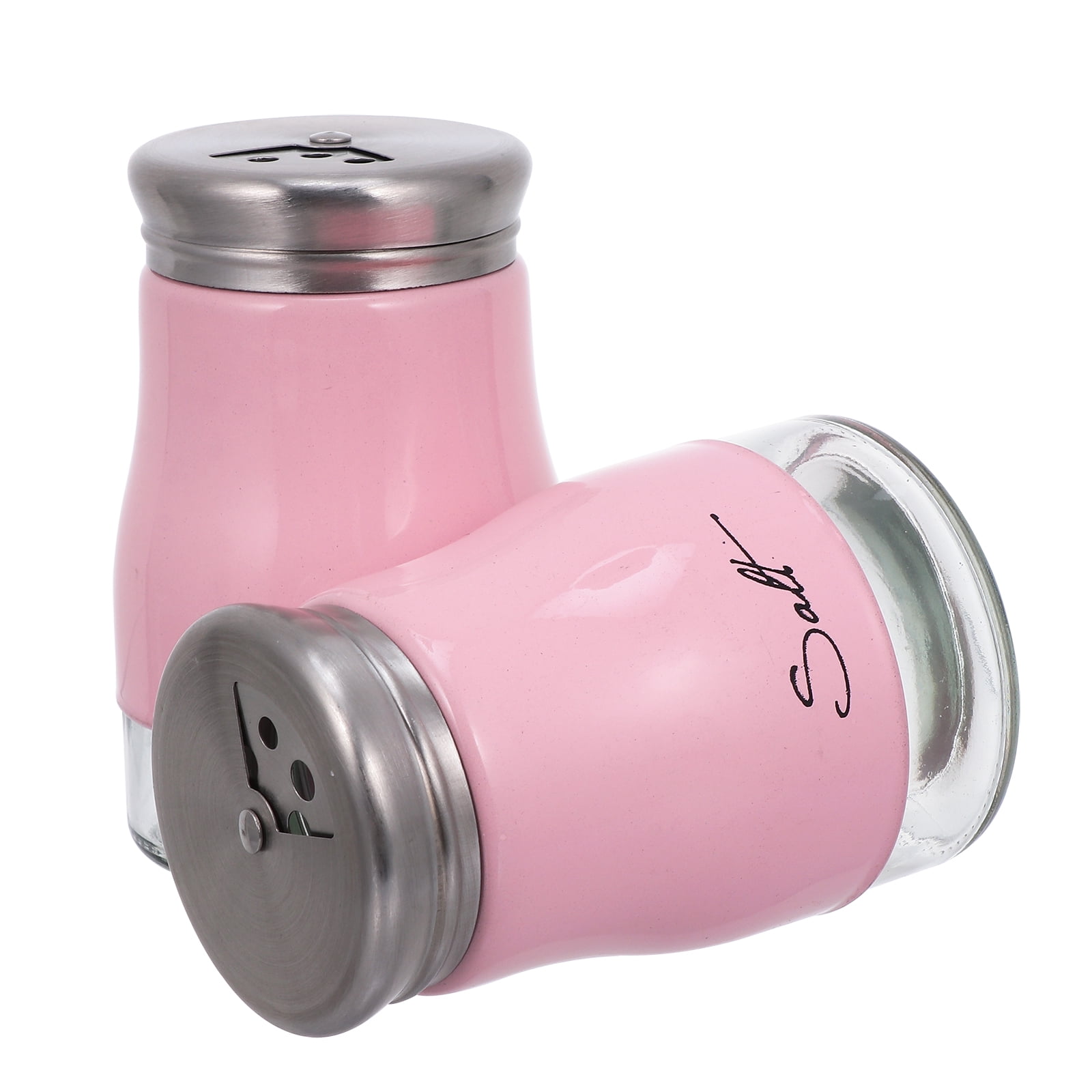 2 Pcs Glass Cruet Spice Jar Oil Bottles Kitchen Storage Box Food