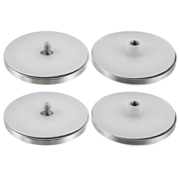 2 Pcs Glass Door Handle Modern Side Double Drawer Pulls Handles Silver