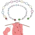 2 Pcs Glass Number Beads Knitting Row Counter Chains Link Beads Stitch ...