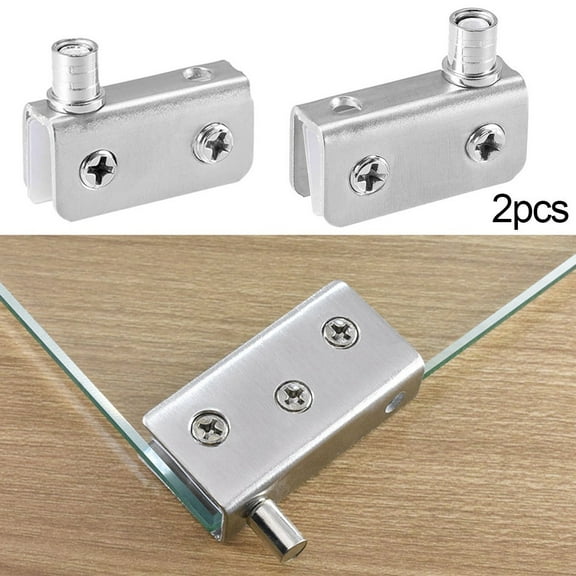 2 Pcs Glass Pivot Hinge Rotation Axis Stainless Steel Door Shaft Cabinet Door for 5-8mm Glass Cupboard Hinge Hardware