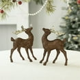 thumbnail image 1 of 2 Pcs Glitter Reindeer Decoration Ornaments Photo Props Ornaments Decoration Indoor Home Decor 2.7x4.7 in, 1 of 5
