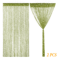 thumbnail image 1 of 2 Pcs Glitter String Curtains Doorway Beads Curtains, 39 x 79 Inch Hanging Fringe Hippie Room Divider Door String Curtain Boho Doors Tassel for Doorways, Windows, Closet, Privacy Decor, 1 of 24