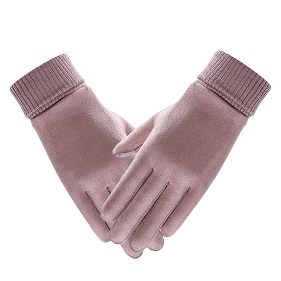 2 Pcs Gloves for Women Fashion Accessories Fleece Skiing Warm Plush Windproof Touchscreen Mens Mittens Purple