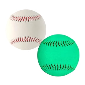 2 Pcs Glow in the Dark Baseball, 9 in / 22.8 cm Night Play Baseball with Luminous PVC Skin and Cork Core, Hand-Sewn Light Up Training Balls, Gifts for Night Practice and Games