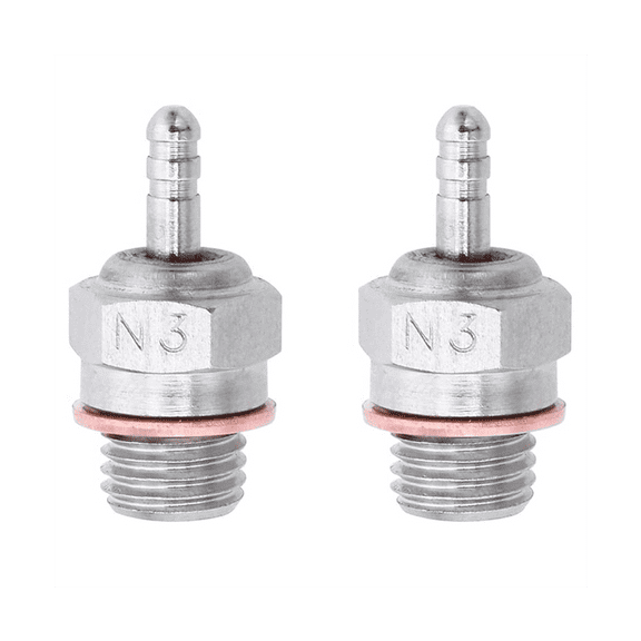 2 Pcs Glow Plugs Hot Engine Parts Accessories for Nitro Truck Replace OS RC Car 70117 N3