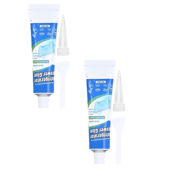 2 Pcs Glue for Refrigerator 30 ml Fast Drying Silicone Adhesive Sealant for Glass Ceramic Wood Model Tank Miniatures