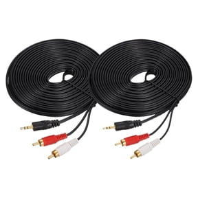 2 Pcs Gold Plating TRS 3.5mm Male to 2RCA Jack Cable, 10M(11 Yd) Copper Core 3Meterm PVC Audio AUX Cable for High Fidelity Sound Transmission to TV/Amplifier/Speaker/Mobile