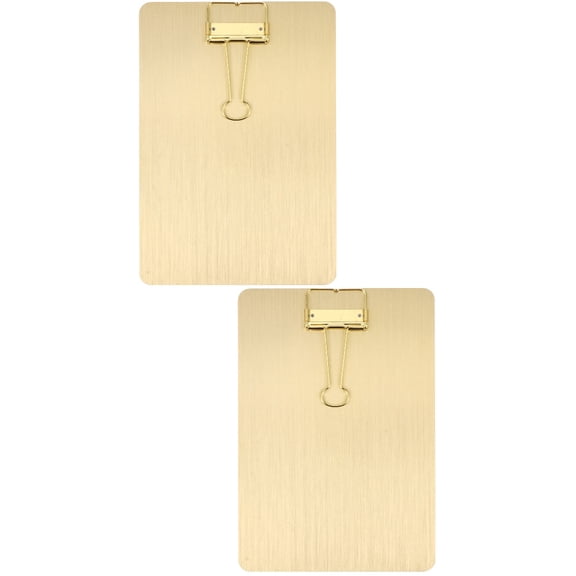 2 Pcs Golden Clipboard A5 Note Splint Office Nurse
