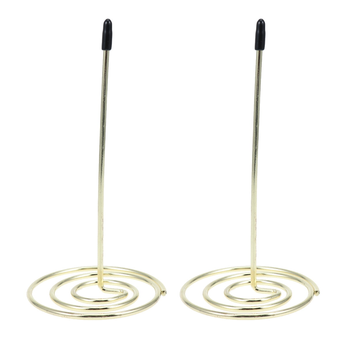 2 Pcs Golden Menu Summons Fork Invoice Document Notes Metal Needle