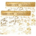 thumbnail image 1 of 2 Pcs Golden Table Runner Party Cloths Polyester Wedding Festive Tablecloth Dining 100% Dinner, 1 of 6