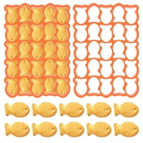 2 Pcs Goldfish Cracker Cutter,Plastic Mini Fish Cookie Cutter Cutter Cute Cracker Cutters Goldfish Shaped Biscuit Baking for Sugar Chocolate Creative Cookie Making (25 Fishes)