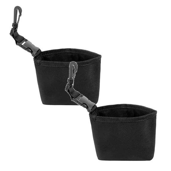 2 Pcs Golf Club Cleaner, Washable Golf Ball Washer, Golf Ball Cleaner Pouch, Portable Waterproof Club Cleaner with Detachable Clip Quick Dirt & Grass Removal Dry Exterior for Men Women Golfers