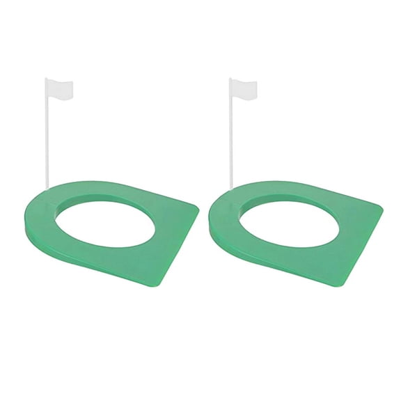 2 Pcs Golf Putting Cup and Flag Hole Practice Aids with for Training Mat