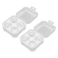 thumbnail image 1 of 2 Pcs Goose Egg Cartons 4 Grid Storage Box Transparent Holder Portable, 1 of 6