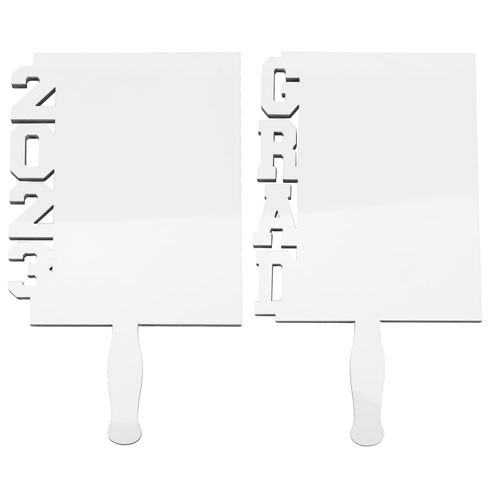 2 Pcs Graduation Fan Photo Frame Table Ornament Decorations Love Heat