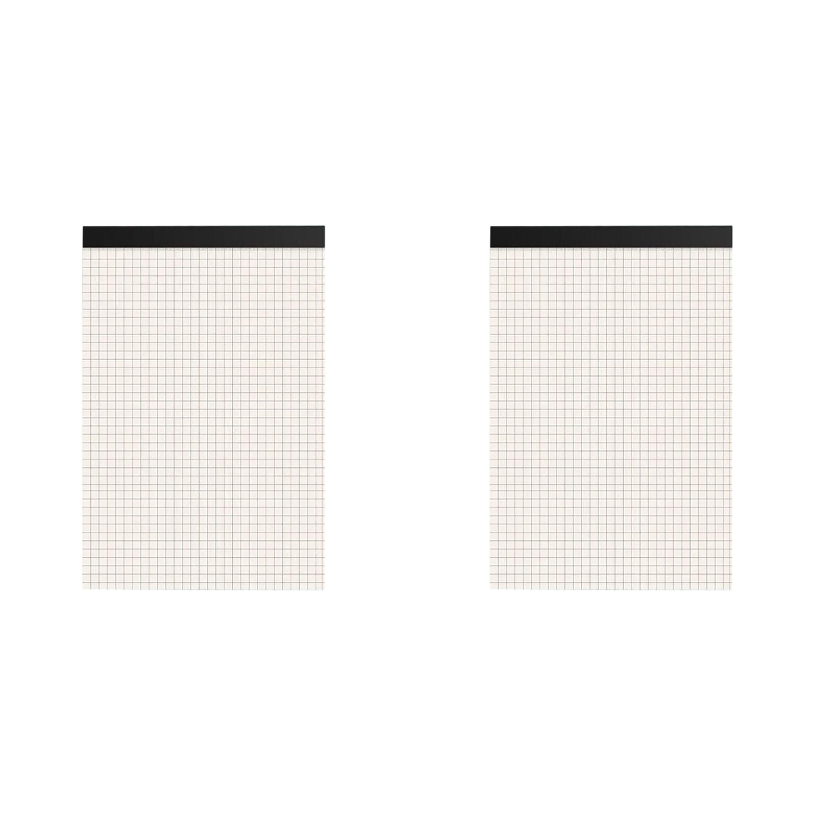 2 Pcs Graph Paper Pads, 5.8"x8.8", 80 Sheets, Graph Paper, Grid Notebook, Square Graphing Paper, Grid Notebook