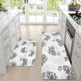 thumbnail image 1 of 2 Pcs Gray Kitchen Rugs Set, Anti Fatigue Kitchen Mats for Floor, Waterproof PVC Kitchen Mat and Rugs Non Skid Washable, Cushioned Comfort Mat for Kitchen Sink Home, 17'''' x 47''''+17'''' x 30'''', 1 of 6