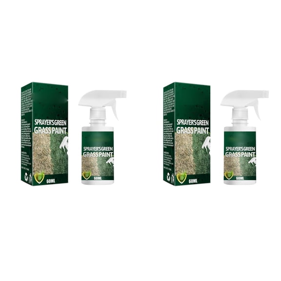 2 Pcs Green Lawn Spray Grass, Paint Lawn Maintenance, Easy to Use Grass Dye, Turf Colorants for Garden Yard, 60ml Each