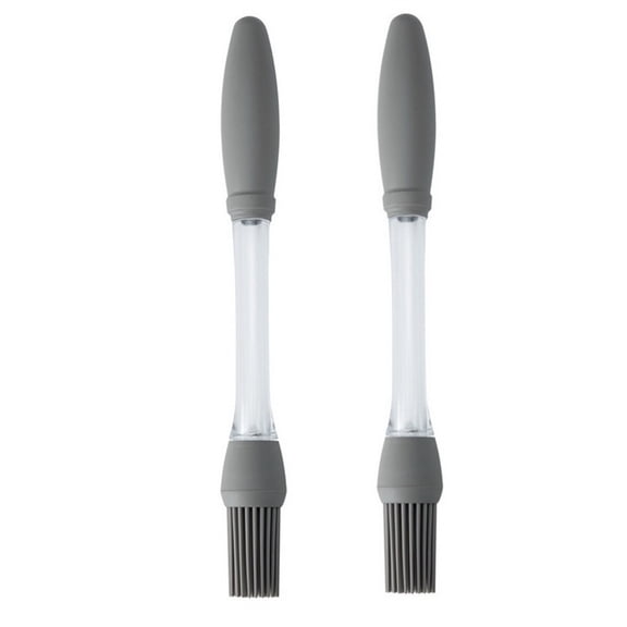 2 Pcs Grill Basting Brushes,Pastry Brush,Heat Resistant Silicone Brushes, Premium Cooking Brush for Sauce Marinade Meat Glazing