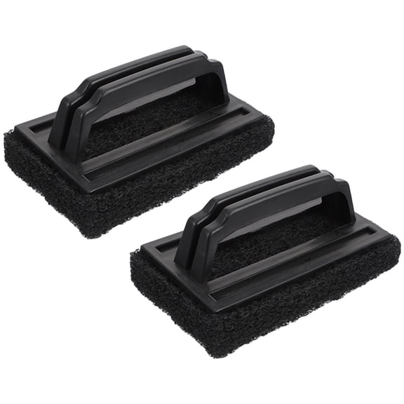 2 Pcs Grill Scouring Pad with Handle BBQ Cleaning Brush