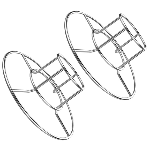 DRAFIDEEP Grill Rack For Chicken Legs Grilled Chicken Rack Silver 2Pcs 7.5X7.5X2.8in