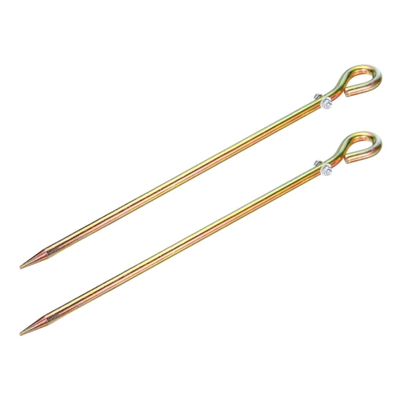 2 Pcs Ground Rod Colored Zinc Galvanized Grounding Pin 1.44ft for Antenna Satellite Dish Electric Fence Use