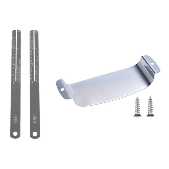 2 Pcs Guitar Fret Puller Fretboard Steel Plate & 1 Set Steel Electric Guitar Pickup Cover