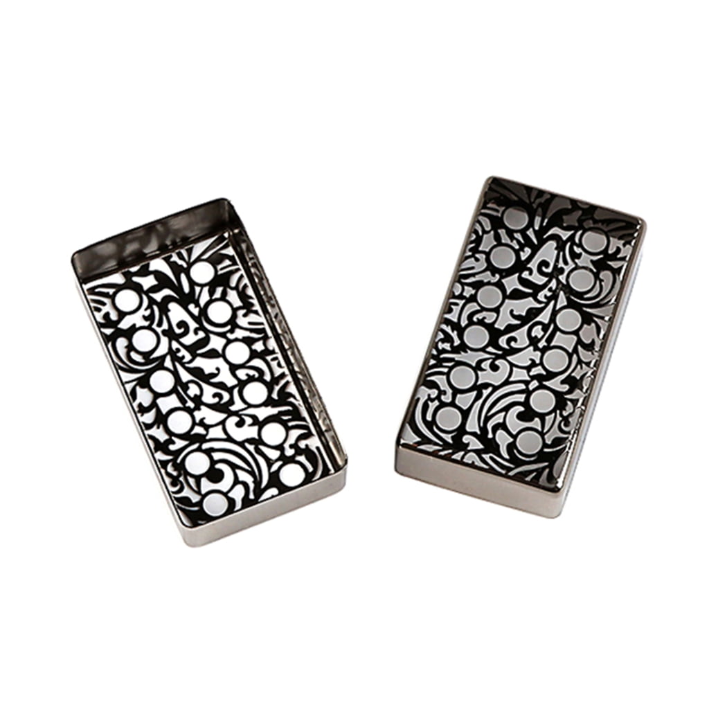 2 Pcs Guitar Pickup Cover Replacement Engraved Flower Guitar Humbuckers