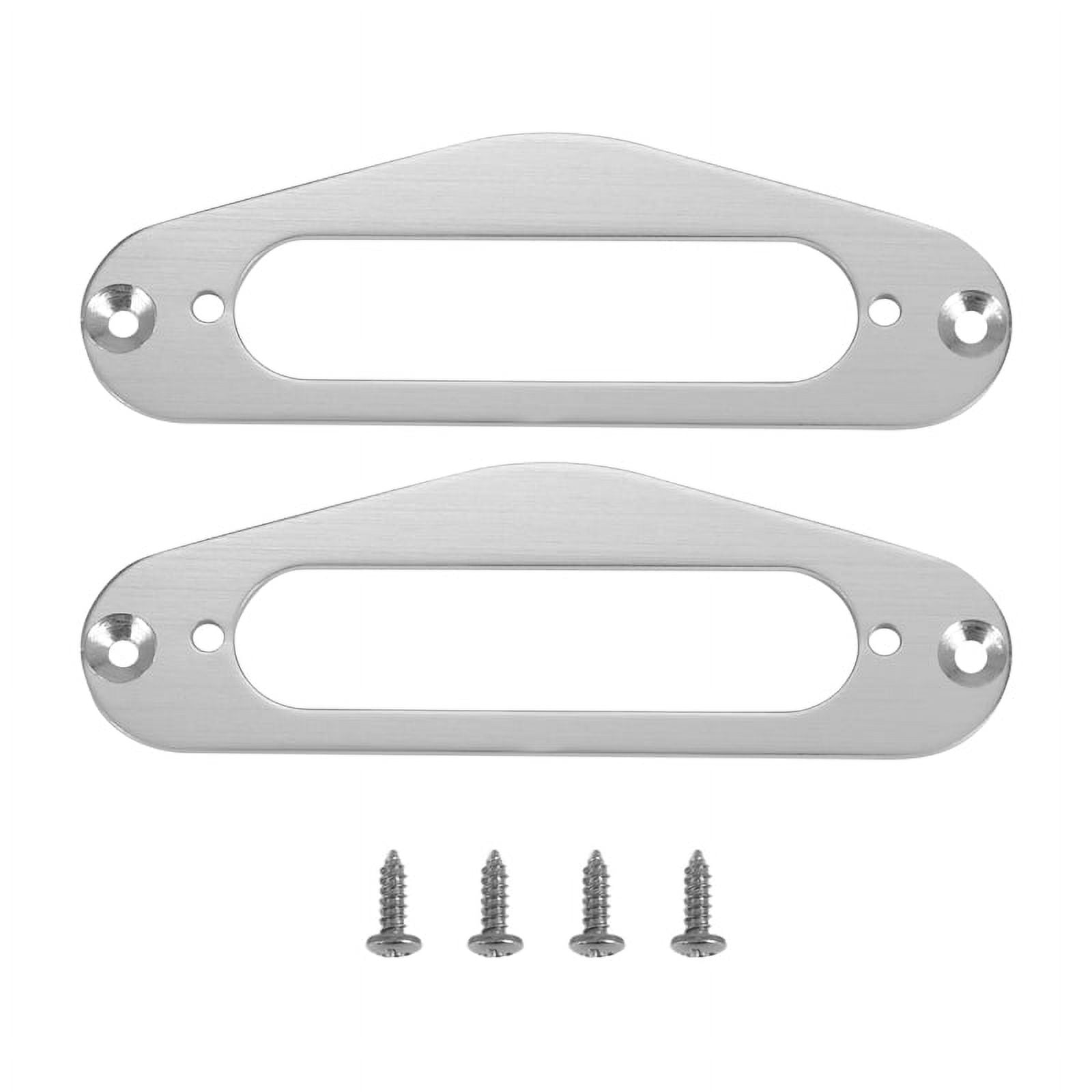 2 Pcs Guitar Pickup Frame Mounting Ring Single Coil Metal Flat ...