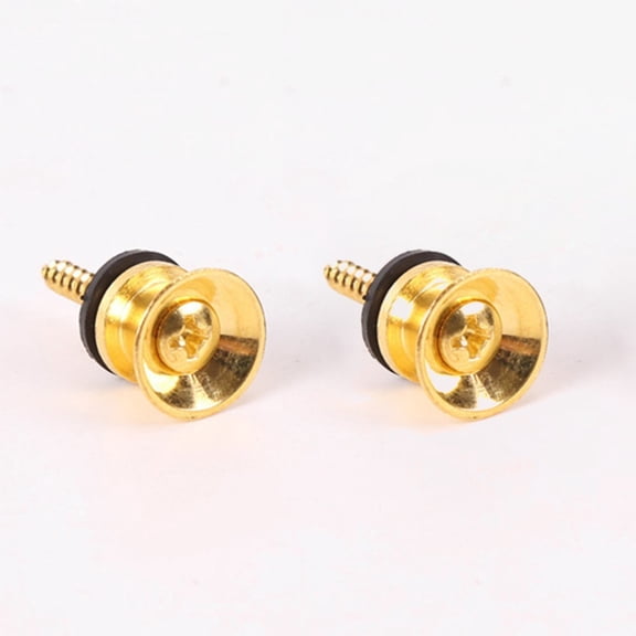 2 Pcs Guitar Strap Lock Buttons End Pins Pegs Screw Locking Parts Accessories
