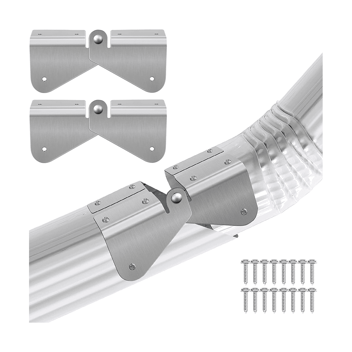 2 Pcs Gutter Extension Hinge, Downspout Extension FlipUp Hinge