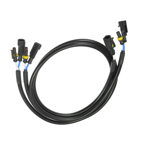2 Pcs HID Bulb Wire Extender Extension Cable for HID Bulbs to Ballast Universal for Car Truck Black