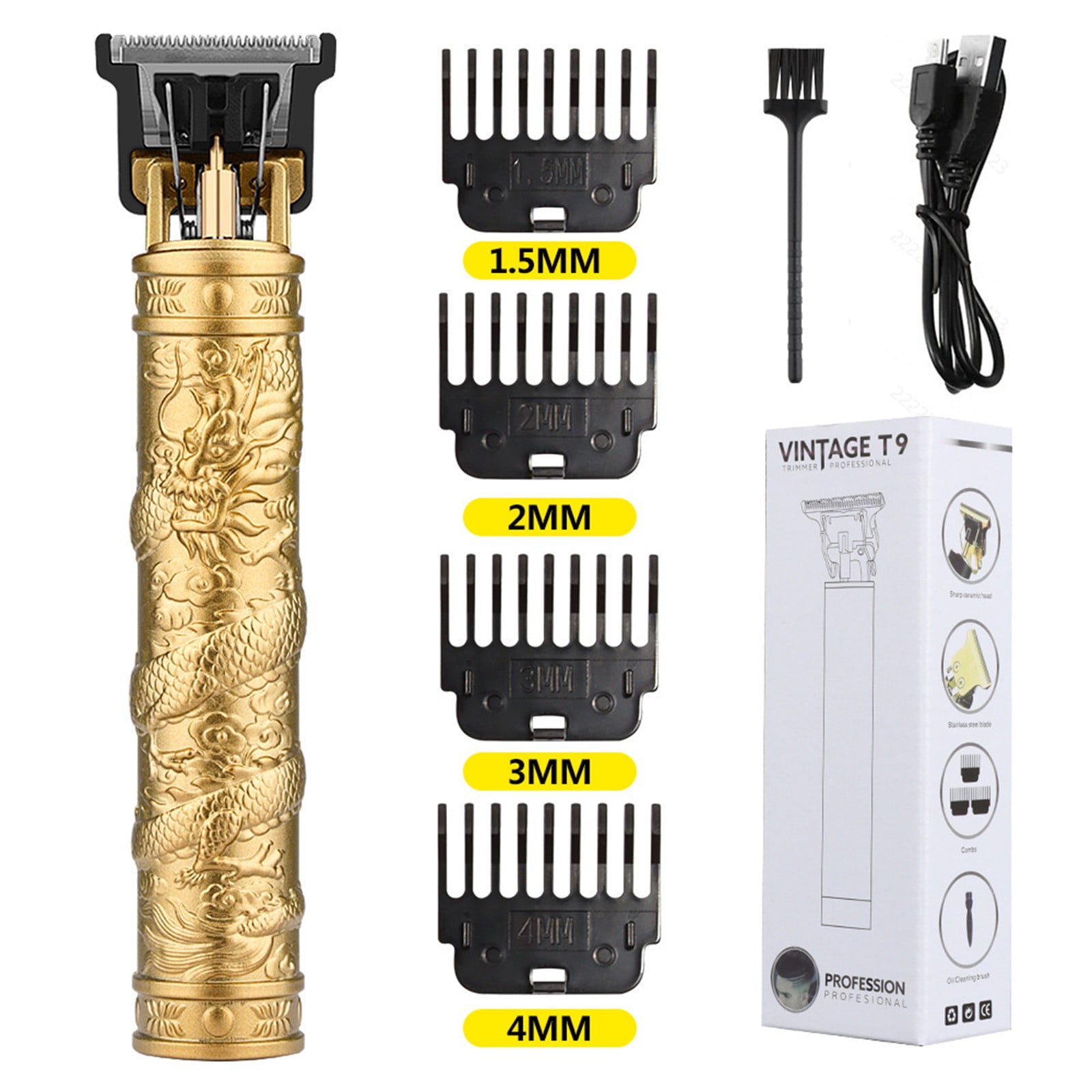 Buy More Save More 2 Pcs Hair Clippers for Men, Professional Hair Trimmer Cordless Zero Gapped T-Blade Trimmer Rechargeable Beard Trimmer, Mens Gifts Hair Grooming Set for Hair Cutting